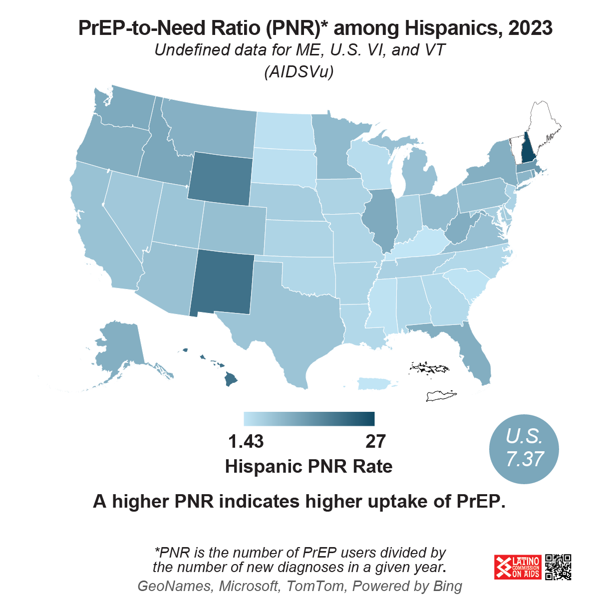 2023 Map AIDSVu_State_PrEP – Institute for Latine / Hispanic Health Equity